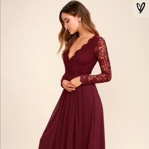 Awaken My Love Long Sleeve Lace Maxi Dress